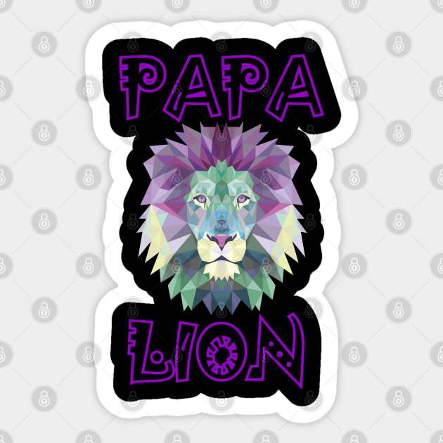 PAPA LION POPULAR T-SHIRT Sticker by imdesign